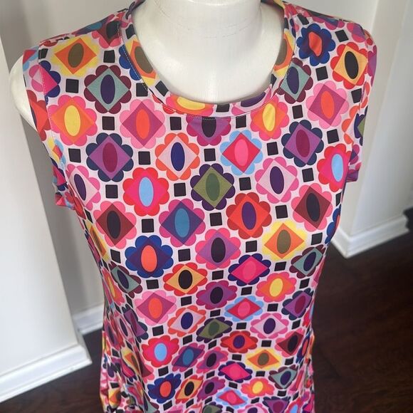 Lesley Evers Geometric Patterned Ida Dress S - Picture 2 of 5